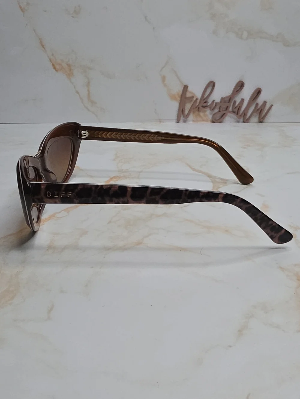 Diff Cleo Leopard Cat Eye Sunglasses - Brown